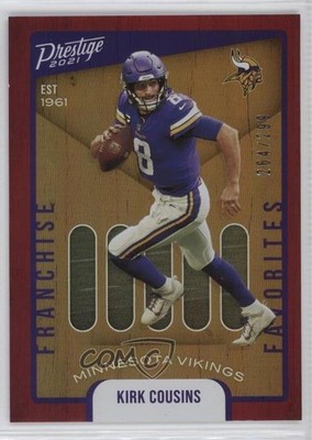 2021 Panini Prestige Franchise Favorites Xtra Points Red /299 Kirk Cousins n0c