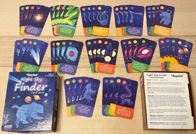 100% Complete Night Sky Finder Card Game Cosmic Go-Fish Astronomy Space STEM