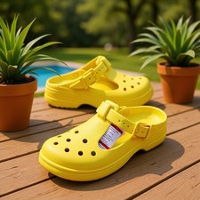 Womens Crocs Classic Clog Sandals Shoes Slippers Non-slip Beach Shoes