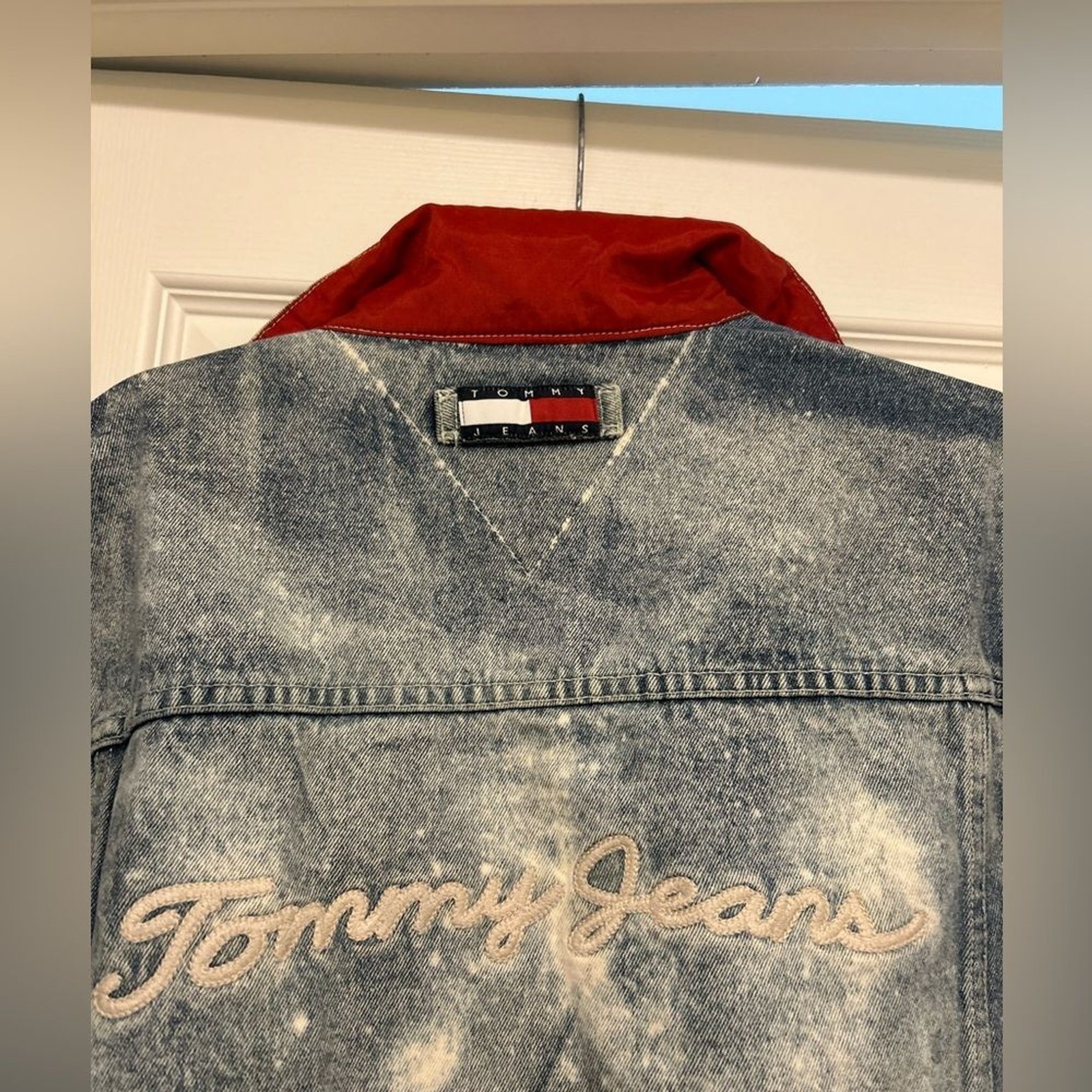 Tommy Hilfiger Vintage Tommy Jeans Faded Bleached Denim Jacket Size L thumbnail 5