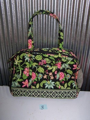 VERA BRADLEY Green & Pink Quilted Floral PET CARRIER with Mesh Ends - Lot B