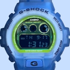 CASIO G-SHOCK DW-6900LS-2JF Skeleton Clear Blue Green Digital Men Watch Japan