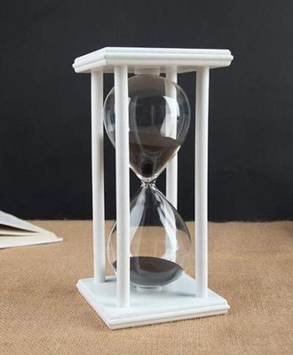 Holz Sanduhr 30 45 60 Min Glas Sandtimer Deko Tischdeko Zeitmesser Geschenk Büro