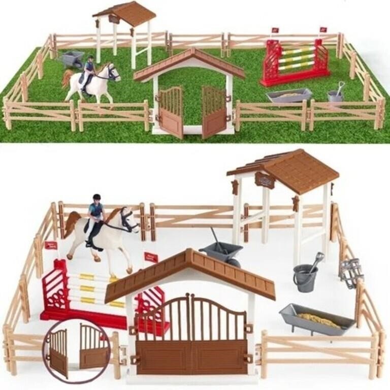 Style-Carry Horse Stable Figurine Playset