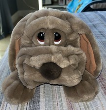 Vintage Russ Berrie Lubbable 489 Wrinkles Brown Puppy Dog Plush Stuffed Animal