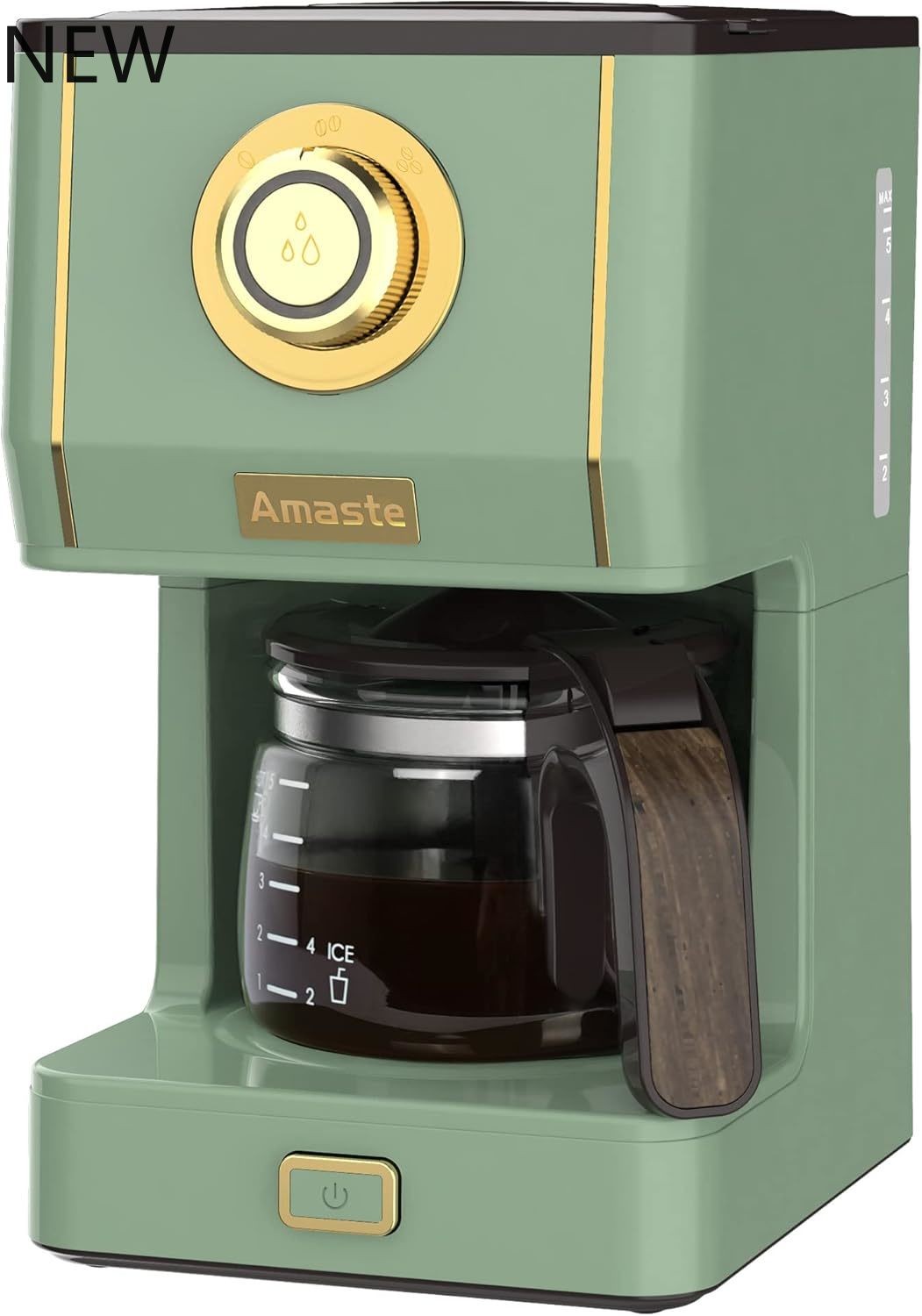 Amaste Drip Coffee Maker,Coffee Machine with 25 Oz Glass Coffee Pot,Coffee Maker