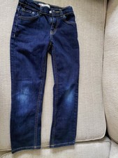 Levi's Boys Straight Blue Jeans 7 REG Denim Medium Wash Classic Pockets
