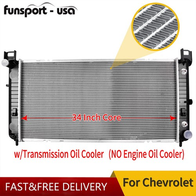 #ad #ad 34#x27;#x27; Radiator for Chevy Silverado 1500 GMC Yukon Cadillac Escalade 4.8 5.3L 6.0L $89.59