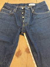 Gustin Men’s Slim Fit Raw Denim Jeans Dark Indigo 33 Made In USA