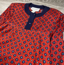 Castleberry Women s Vintage Geometric Patterned Skirt Suit Red Size 10