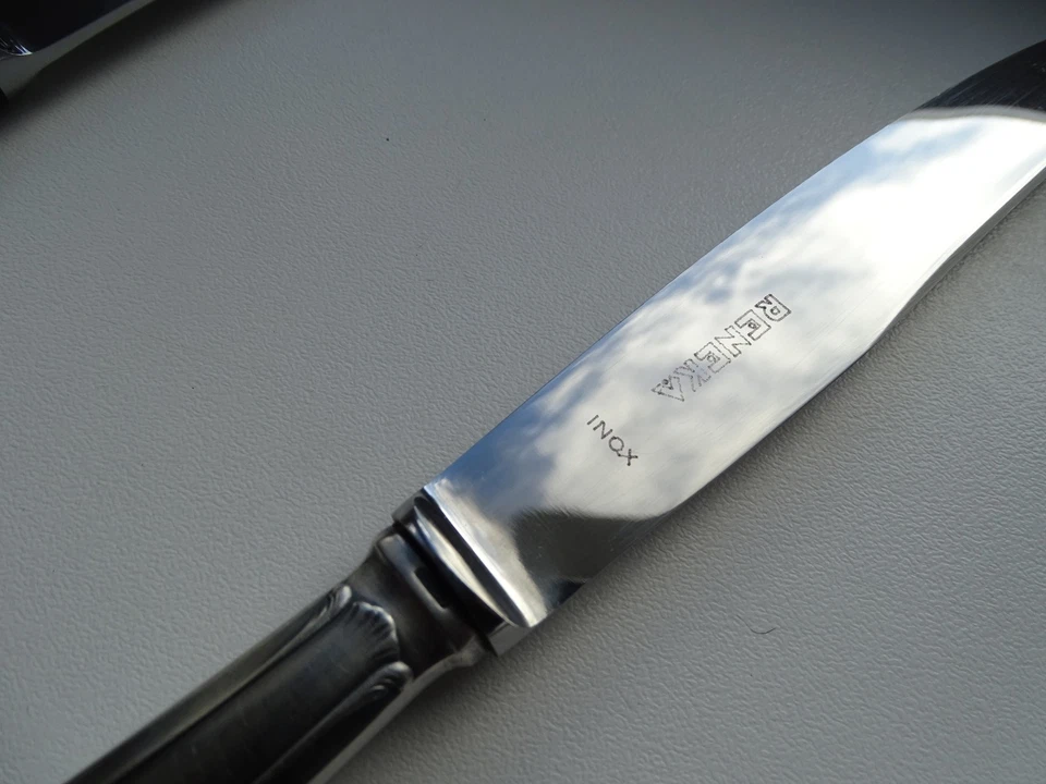 12 couteaux en métal argenté RENEKA modele ART DECO - 12 pers - 25 cm - LOT 2 - Photo 4/4