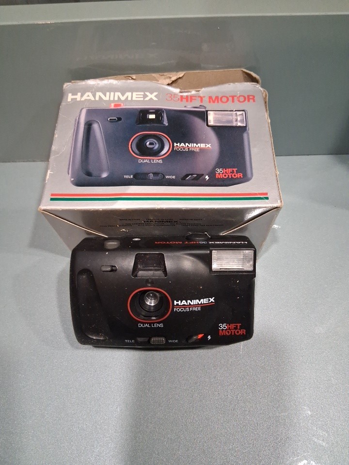 Hanimex 35HFT Motor Dual Lens Compact Film Camera Vintage |  In Box |