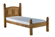 Image of Corona Low End Bed Waxed Solid Pine-3ft Single,  Double 4ft6inch,  King-Size 5ft