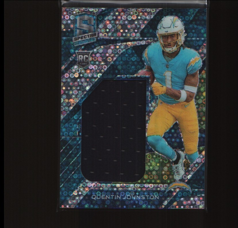 2023 Panini Spectra - Quentin Johnston #MME-QUJ Neon Blue /50 (MEM, RC)