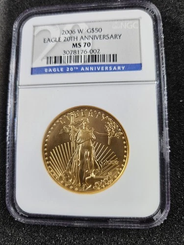 🌟 2006-W $50 American Gold Eagle 1 oz UNCIRCULATED Coin NGC MS70