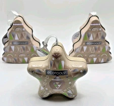 Lot of 3 EcoTools Blender Ornaments (star =2 mini) (tree =2 tri-fecting wedges)