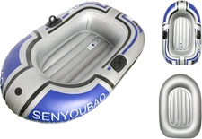 Inflatable Boat, Swimming Pool Lake Float Raft for Adults, Portable Fishing Boat