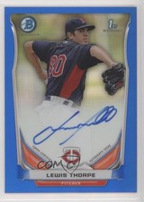 2014 Bowman Prospect Chrome Blue Refractor /150 Lewis Thorpe #BCAP-LT Auto 5d9