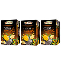 Schwarzer Tee Zitrone Mango 3X 20 Teebeutel - Schwarztee Im Beutel - Big-Active