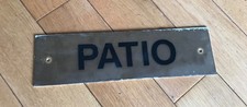 Vintage Large Brass Door Sign “PATIO”   355mm x 100mm x 2mm