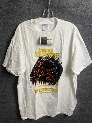 Vintage Atlanta 1996 Olympic Games Fencing T-Shirt Hanes Single Stitch NWT XL