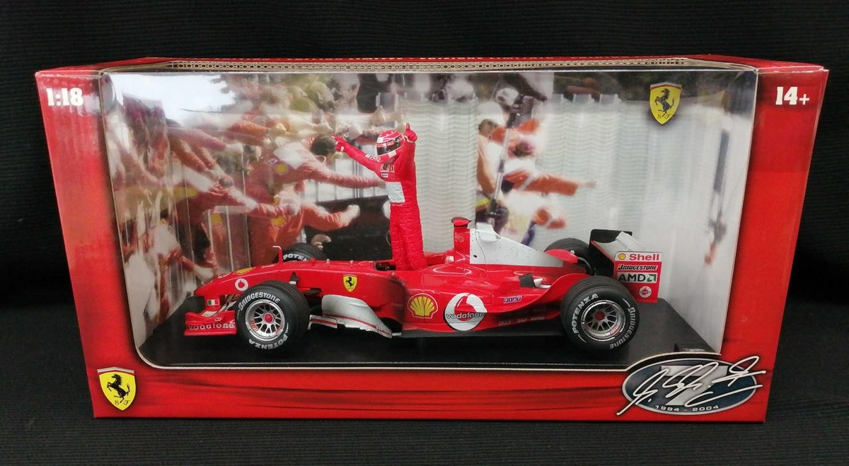 Hot Wheels F2004 1:18 ミニカー Hot Wheels 1/18 FERRARI F2004 SCHUMACHER WORLD | eBay