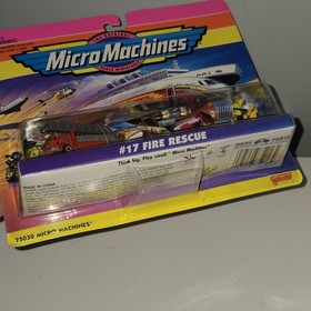 Vtg 1995 Micro Machines #17 FIRE RESCUE Miniature Vehicle Set Galoob NIB