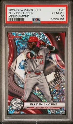 2024 Bowman's Best Elly De La Cruz RC Mini Diamond Refractor /299 PSA 10 Gem Mt