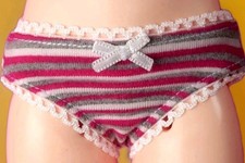 TONNER TYLER UNDERWEAR PINK GRAY WHITE UNBRANDED FOR TONNER DOLL/SIMILAR (O78)