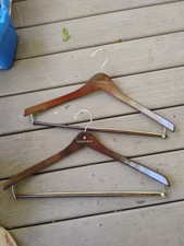 Nordstrom Wooden Hangers Pants Shirts Jackets Mahogany Lot of 2 Glossy