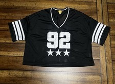 NWOT~Pacsun~Black Jersey Top~V-Neck~"Number 80" ~Size Medium