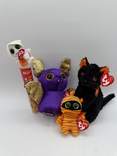 Ty Beanie Boos Babies Halloween Lot Count Mask Fraidy Black Cat Mist Jelly Beans