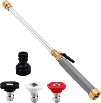 #ad jet nozzle power washer wand for garden hose with 3 high pressure water hose ... $26.04