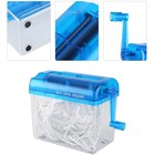 (Green) Manual Paper Shredder Hand Crank Document Shredder Mini Paper