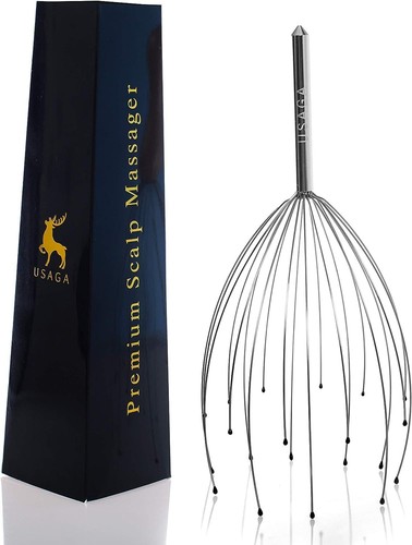 Kopfhautmassagegerät Edelstahl Aluminium manuell verstellbar Entspannung - Bild 3 von 12