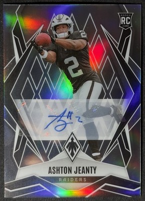 2025 Panini Phoenix Silver Rookie Auto /199 Ashton Jeanty #158 Las Vegas Raiders