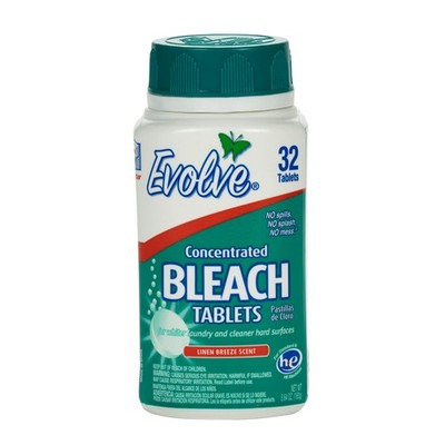 32 Count Portable Bleach Tablets Easy Storage No Spills Two Year Shelf Life