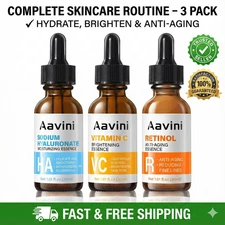 Whitening Face Serum Set Dark Spot Remover Retinol Vitamin C Firming Skin Care