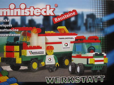 Ministeck Tanklastzug Werkstatt Auto 34511 Bausteine Kinder Spielzeug