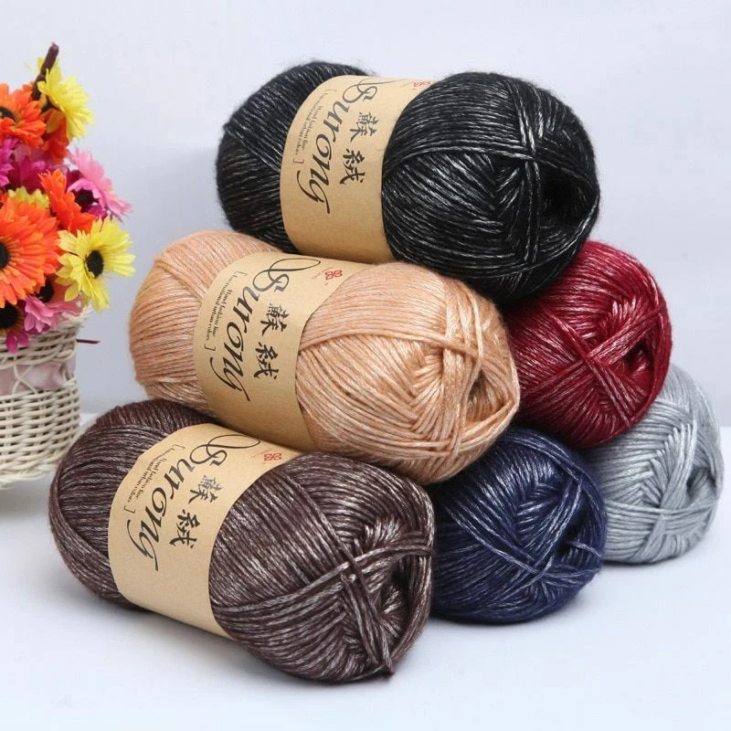 Knitting Crochet Yarn Gold Thread Soft Baby Wool Acrylic Yarn Coarse  Knitting Yarn Color Children's Knitting Yarn - Yarn - AliExpress