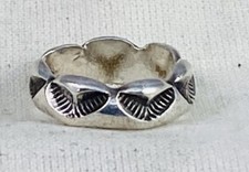 Artisan Heart Band Ring 925 Sterling Silver