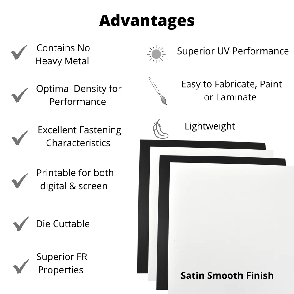 BuyPlastic Black Expanded PVC Plastic Sheet 12mm (1/2") x 12" x 24" - Image 2 of 4