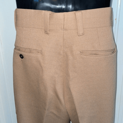 Vtg 70s tan double knit polyester pants | eBay