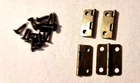 Hinges With Screws Bronze 17mm x 15mm Jewellery Box Dolls House Door Hinge