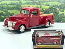 REDBOX DIE-CAST METAL Red 1940 CUSTOMIZED VERSION FORD PICKUP 68062 1/24 SCALE