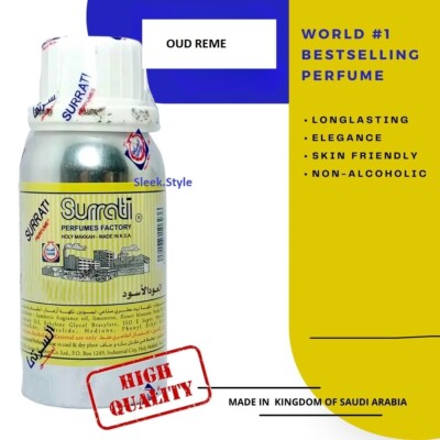 Surrati OUD REME Concentrated Perfume Oil Natural Attar 100ML Fresh Fragrance
