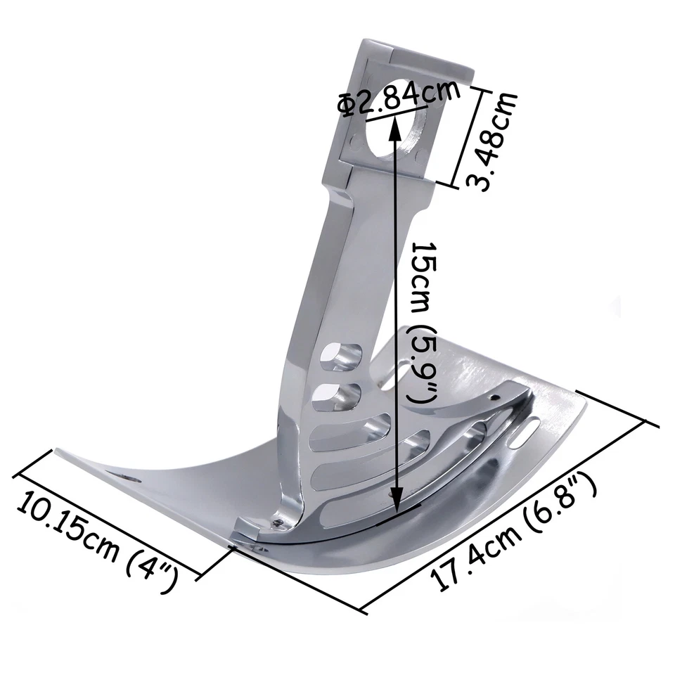 Soporte de placa curvo de montaje lateral soporte de etiqueta para Yamaha YZF-R6S/YZF-R1 Chr Foto 2 de 4