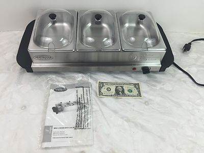 Nostalgia Electrics BCD332 3-Station Mini Buffet Server with