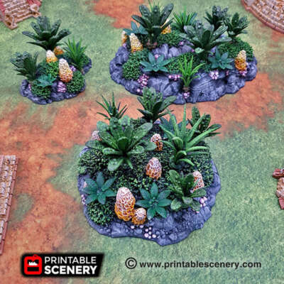 Alien Jungle Clusters - 28mm 32mm Brave New Worlds New Eden Terrain Scatter D&D 