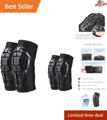 Breathable Kids Knee and Elbow Gear Set - Ideal for Cycling & Rollerblading